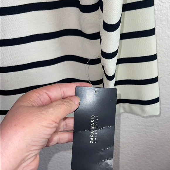 Zara Black and White Sailor Collar Sweatshirt - Picture 6 of 8